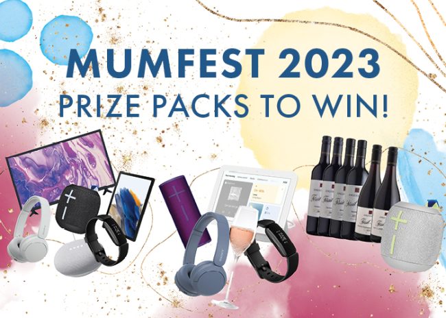 Prize Packs to be WON by VERTO at Mumfest 2023
